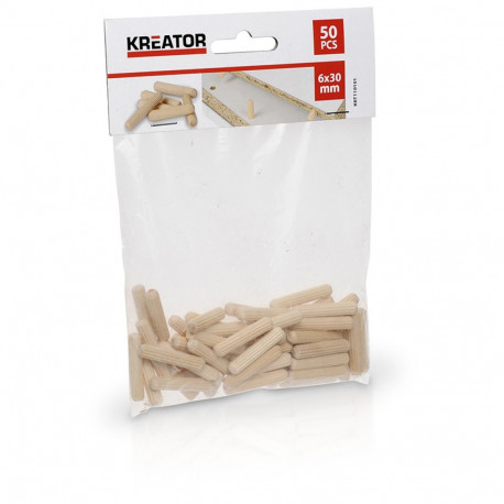 Wooden dowels 6x30mm (50pcs.) Kreator