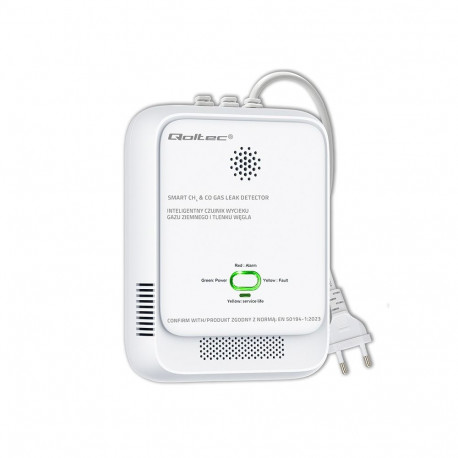 Gas leak and carbon monoxide detector LED