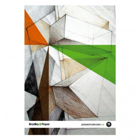 Bradley joonestusplokk A3, 15 lehte 250g Bradley