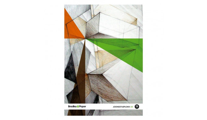 Bradley joonestusplokk A3, 15 lehte 250g Bradley