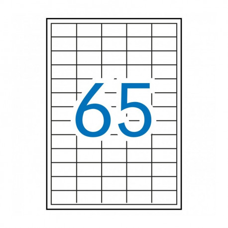 Etikett iseliimuv MULTI3 38x21,2mm, 65 tk A4 lehel, 100l/pk