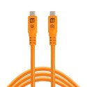 TetherPro Optima 10G USB-C, 3,0m, Straight, Orange