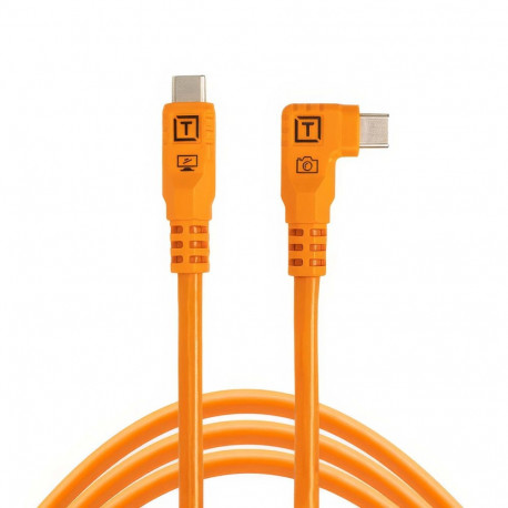 TetherPro Optima 10G USB-C, 1.8m, Right, Orange