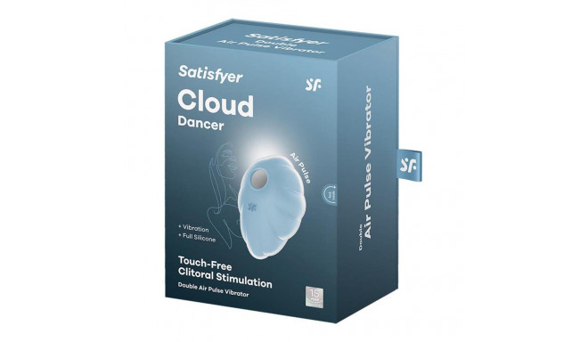 SATISFYER CLOUD DANCER CLITORAL DOUBLE AIR PULSE VIBRADOR AZUL 1UN