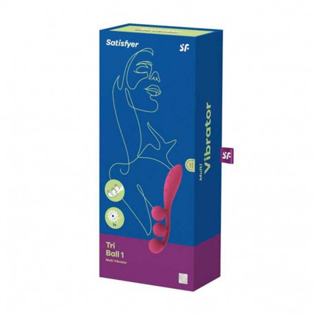 Satisfyer multivibraator Tri Ball 2, punane