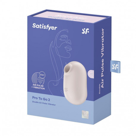 Satisfyer vibraator Pro To Go 2 Double Air Pulse, beež