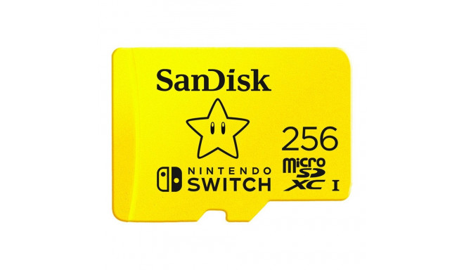 SANDISK microSDXC card for Nintendo Switch 256GB, up to 100MB/s Read, 60MB/s Write, U3, C10, A1, UHS