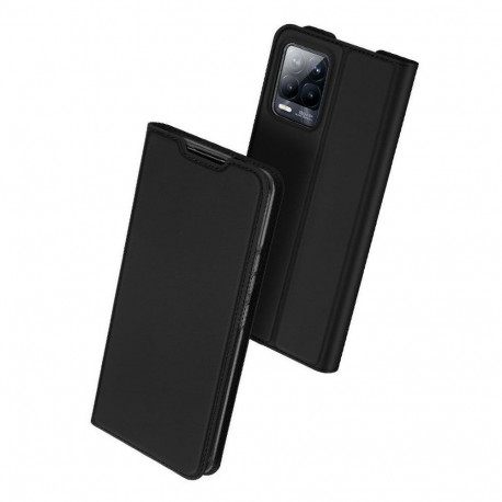 Kaitseümbris kaanega Skin Pro, Realme 8 / 8 Pro, must, Dux Ducis