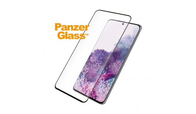 Kaitseklaas Samsung Galaxy S20, sõrmejäljetoega, ümbrisesõbralik, kumera musta äärega, PanzerGlass