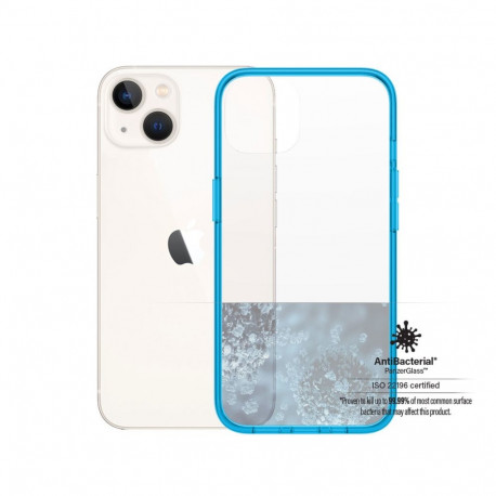 Kaitseümbris ClearCaseColor, Apple iPhone 13, klaasist tagaküljega, sinine / läbipaistev, PanzerGlas