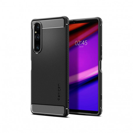 Kaitseümbris Rugged Armor, Sony Xperia 1 V, must, Spigen