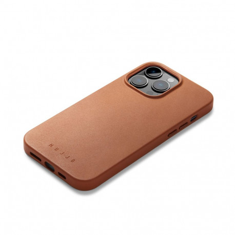 Kaitseümbris Apple iPhone 14 Pro Max, helepruun, MagSafe, naturaalsest nahast, Mujjo