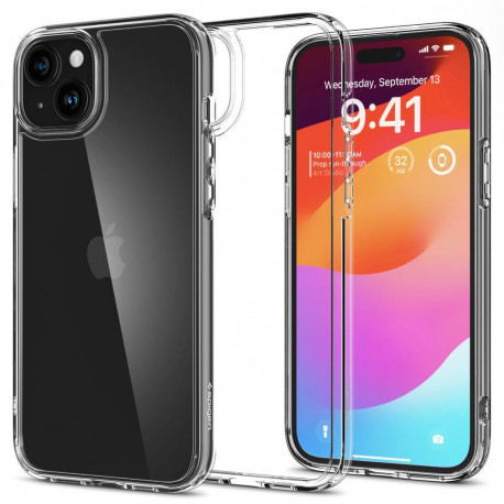 Kaitseümbris Ultra Hybrid, Apple iPhone 15, läbipaistev, Spigen
