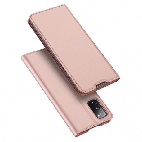 Kaitseümbris kaanega Skin Pro, Samsung Galaxy S20 FE, roosakuldne, Dux Ducis