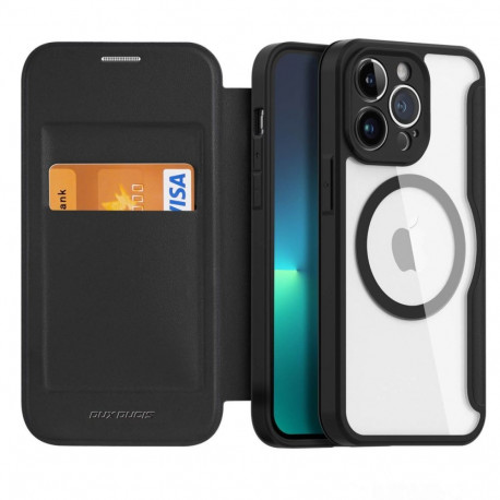 Kaitseümbris kaanega Skin X Pro MagSafe, Apple iPhone 15 Pro, must, Dux Ducis