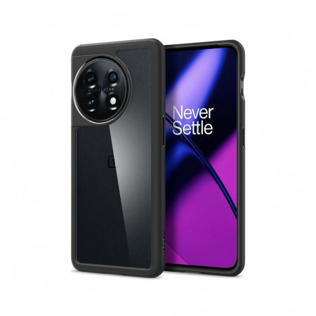 Kaitseümbris Ultra Hybrid, OnePlus 11, läbipaistev musta äärega, Spigen