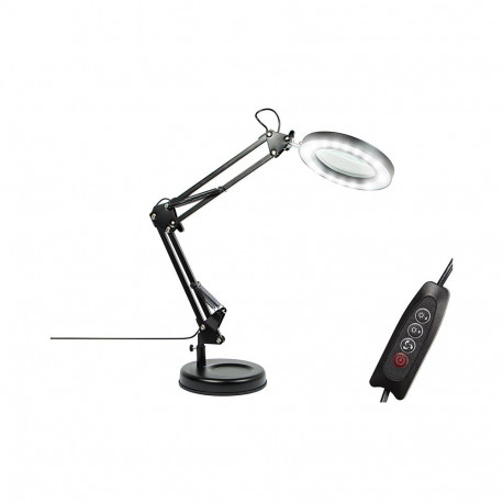 44-169# Lampka biurkowa led lb-23 czarna z lupą"
