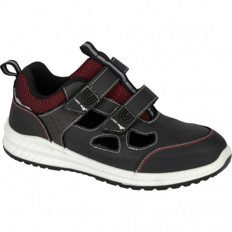 nahast must-valge-punane sandaalid, s1 fo sr, "47", ce, lahti