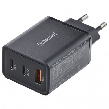 Intenso toiteadapter W65ACC GaN 2x USB-C 1x USB-A 65W, valge