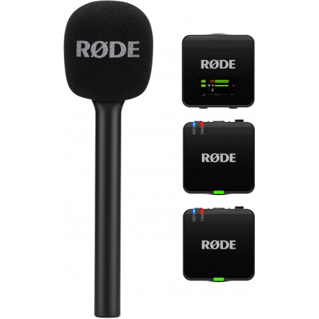 Rode juhtmevaba mikrofon Wireless GO Gen 3, must + adapter Interview GO