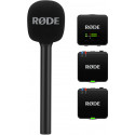 Rode juhtmevaba mikrofon Wireless GO Gen 3, must + adapter Interview GO