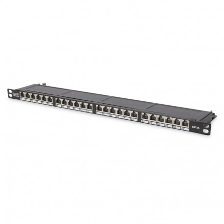 Digitus CAT 6, Class E High Density Patch Panel, shielded, black