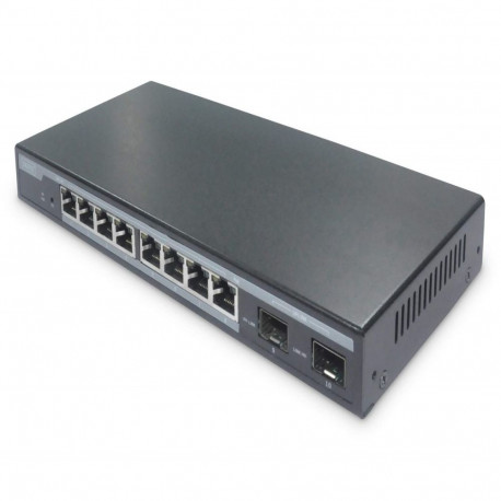 Digitus võrgulüliti 8-pordine Gigabit PoE lauapealne L2 hallatav 2 uplinkporti SFP 86W af/at