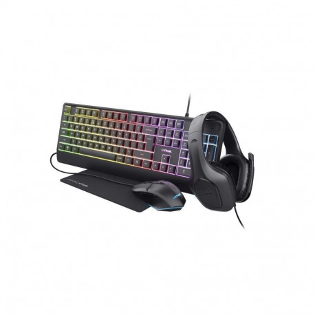 Trust GXT 792 QUADROX keyboard Mouse included Gaming USB QWERTY US English Black