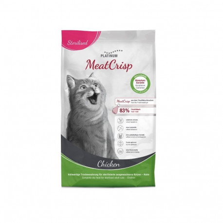 PLATINUM MeatCrisp Sterilised Chicken - dry cat food - 3kg