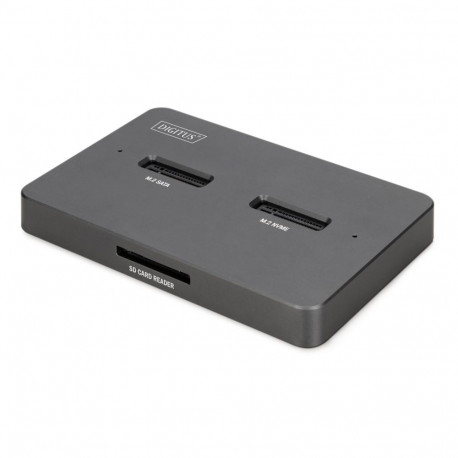 Digitus M.2 NVMe + M.2 SATA SSD docking station with SD Express card reader, USB-CTM
