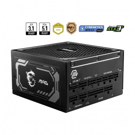 MSI MAG A1250GL PCIE5 power supply unit 1250 W 24-pin ATX ATX Black
