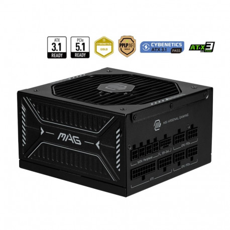 MSI toiteplokk MAG A850GLS PCIE5 850W 24-pin ATX, must
