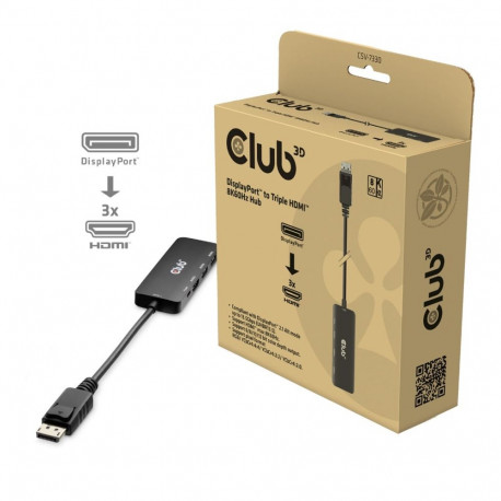 CLUB3D DisplayPort™-ist kolme HDMI™ 8K60Hz jaotur