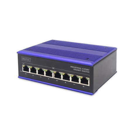ASSMANN Electronic DN-651119 network switch Gigabit Ethernet (10/100/1000) Black, Blue
