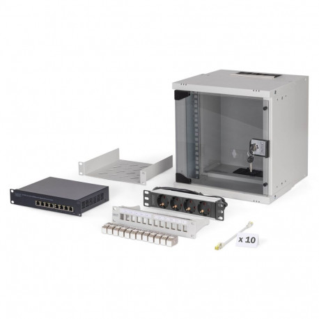 Digitus SOHO Pro võrgukomplekt, 254 mm (10") - 6U, 315 x 300 mm (L x S)