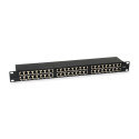 Equip 48-portine Cat.6 varjestatud patch-paneel, must