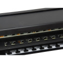 Equip 48-portine Cat.6 varjestatud patch-paneel, must