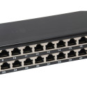 Equip 48-portine Cat.6 varjestatud patch-paneel, must