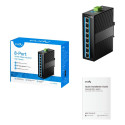 Cudy 8-porti 10/100M tööstuslik PoE lüliti haldamata gigabit ethernet (10/100/1000) power over ether