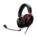 HyperX Cloud III must/punane mängurikõrvaklapid