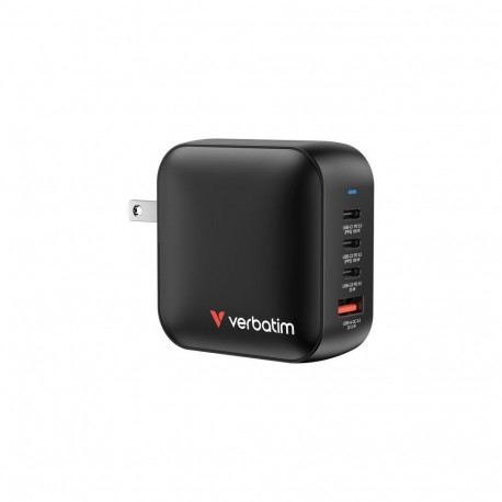 Verbatim Mini GaN Charger 100W 4 Port US plug with EU and UK adaptors