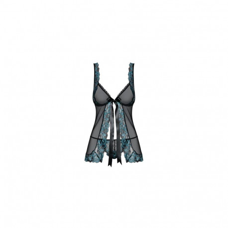 Obsessive Amanta Chemise Black, Translucent Elastane, Polyamide