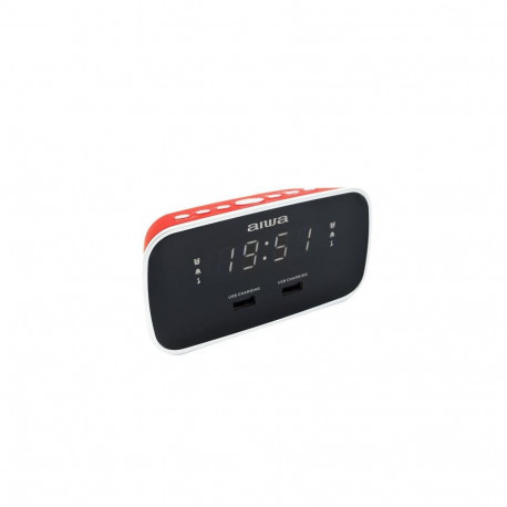 Aiwa CRU-19RD alarm clock Digital alarm clock Red