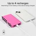 SBS power bank 10000mAh 2xUSB-A + USB-C, pink