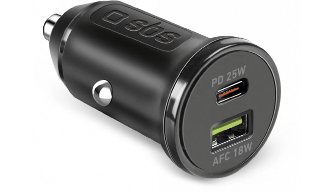 SBS autolaadija USB-C 25W PD + USB-A 18W