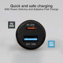SBS car charger USB-C 25W PD + USB-A 18W