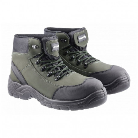 Hogert HT5K562-45 safety boots, S3, SRC, size 45, nubuck leather, PU sole, composite toe cap, Kevlar