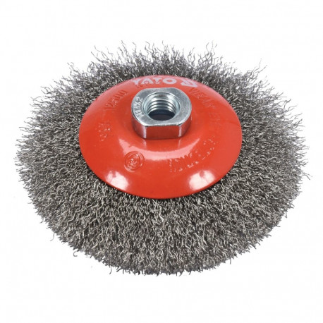 Yato GRD YT-47612, 125mm, M14, 12500 p/min, roostevabast terasest gofreeritud traat, topshari