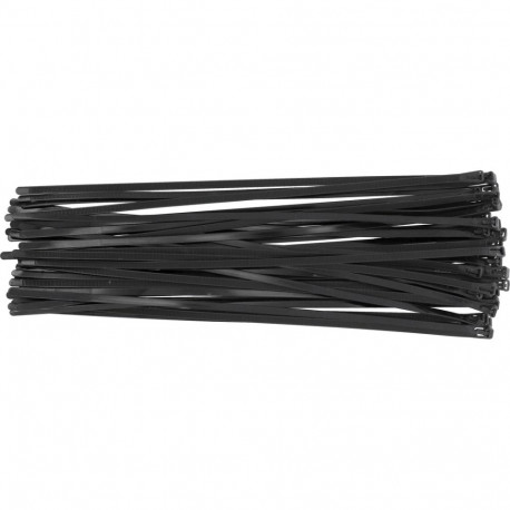 Yato Vabastatavad kaablisidemed 7,6x450mm YT-70678, 50tk, must, nailon PA66 UL 94 V-2, UV-kindel, 21