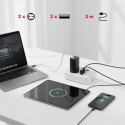 Power strip, MCE388 W, 2 sockets 3xUSB, 110-240V AC 50/60Hz, 2.1A max 2500W, 3m white